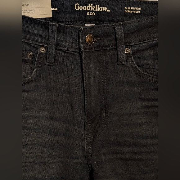 NWT Goodfellow & Co 30x30 Slim Straight Total Flex Black Denim Jeans Men's - Picture 5 of 11